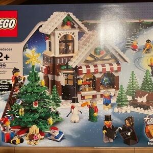 LEGO Festive Holiday Village with Green and White Details